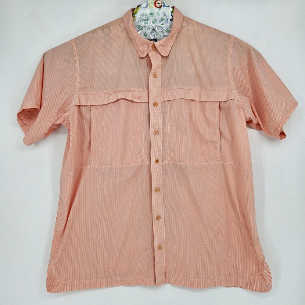 Gameguard Shirt Mens XXL Fishing Vented‎ Short Sleeve Button Down Gingham
